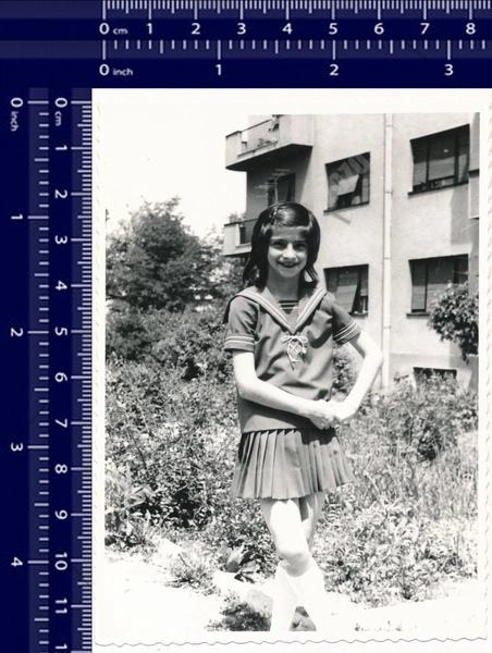 Girl in Sailor Outfit Kid Child Portrait Vintage Photo Original