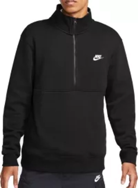 Nike Men's Sportswear Club Brushed-Back 1/2 Zip Pullover Sweatshirt