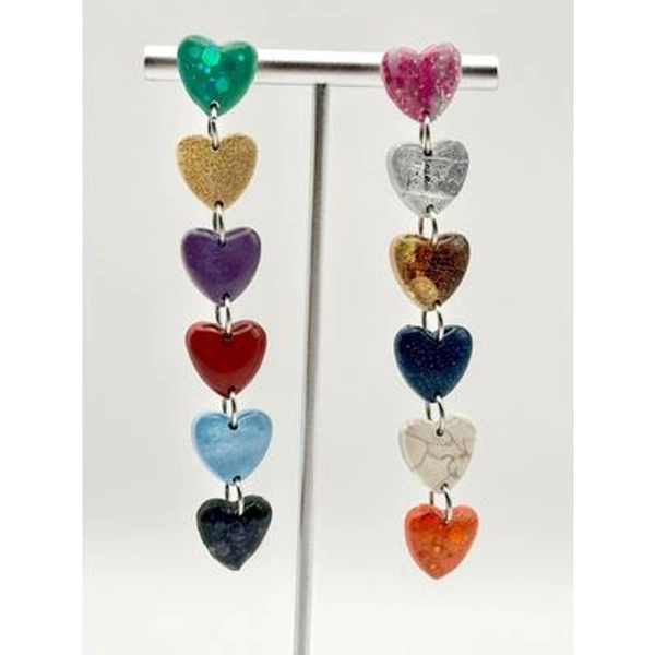 12 Eras Inspired Heart Charm Earrings: Gold Plated or Stainless Steel Swiftie Jewelry