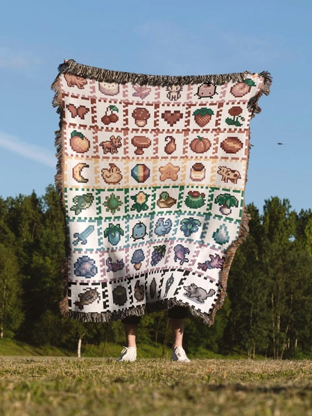 Stardew Valley Blanket, Stardew Blanket, Stardew Cozy Woven Blanket, Cozy Gamer Gift