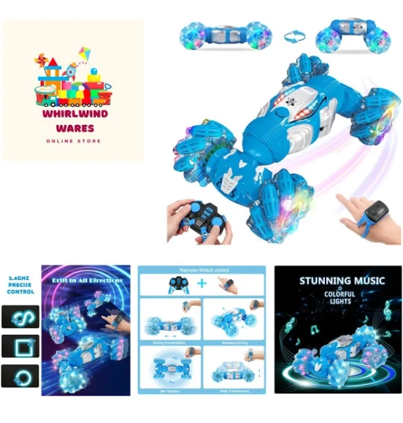 Boys Aged 6-12 Birthday Gift Ideas- Gesture Sensing Rc Stunt Car Toy
