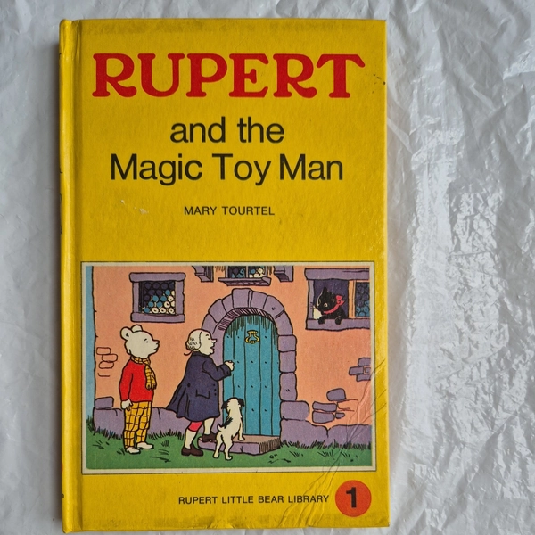 70s Vintage - Childrens book -  RUPERT and the MAGIC TOY MAN  by Mary Tourtel