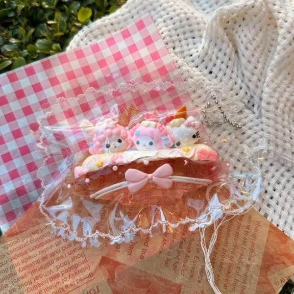 Ice Cream Dessert Taba Squishy Toy Keychain | Soft Slow Rising Silicone Squishy | Kawaii Food Squishy | Gift Ideas