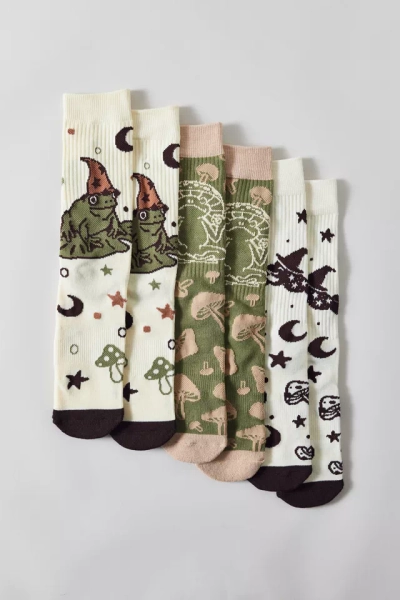 Mushroom Core Crew Socks 3-Pack