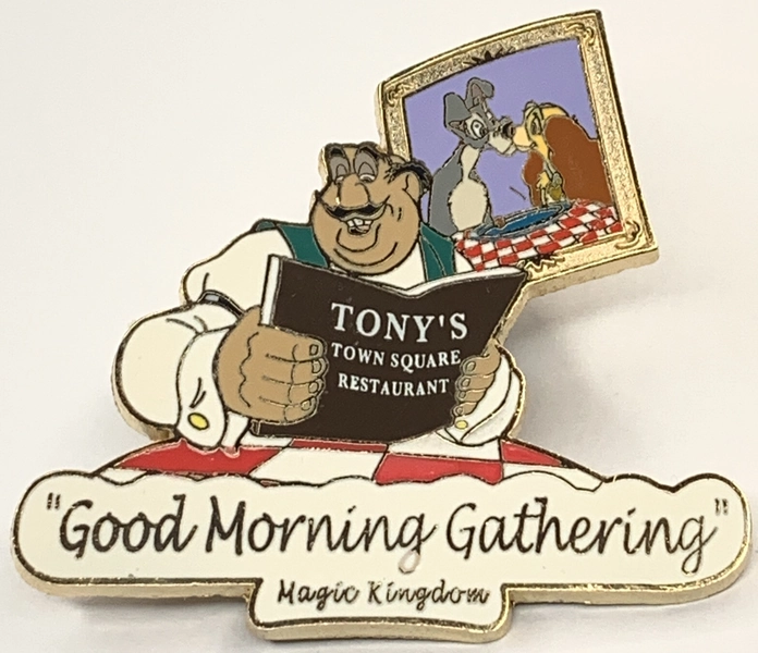 Authentic Walt Disney 2004 Magical Gatherings Good Morning Tony’s Lady Tramp Pin