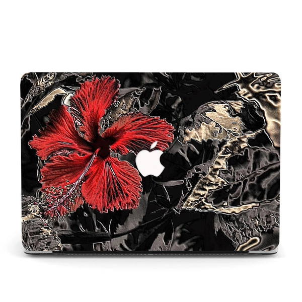 Diablo Style Hibiscus Flower Case For Macbook M4 Air 15 13 12 11 Pro 14 16 inch