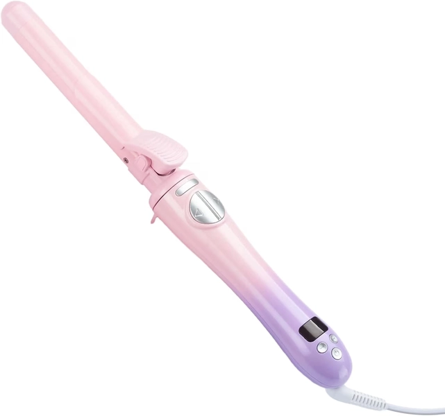 Rotating Curling Iron 1 Inch for Long Hair up to 450F,Beach Waves Hair Curler Automatic Curling Wand with Dual Voltage for Travel - Walmart.com