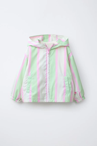 LIGHTWEIGHT STRIPED WATER REPELLENT RAINCOAT