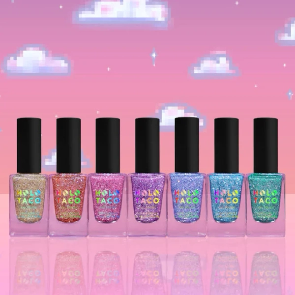 Holo Taco Pixel Perfect Collection Rainbow Glitter Holographic Nail Polish