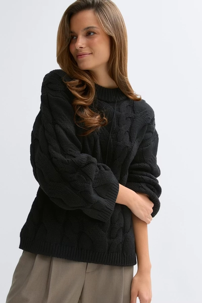 Chunky knitted cable sweater