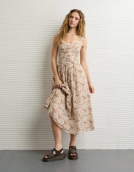 AE Sweetheart Corset Midi Dress