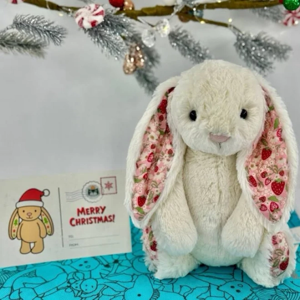Jellycat Authentic Blossom Cream Bunny Berry Gift Set
