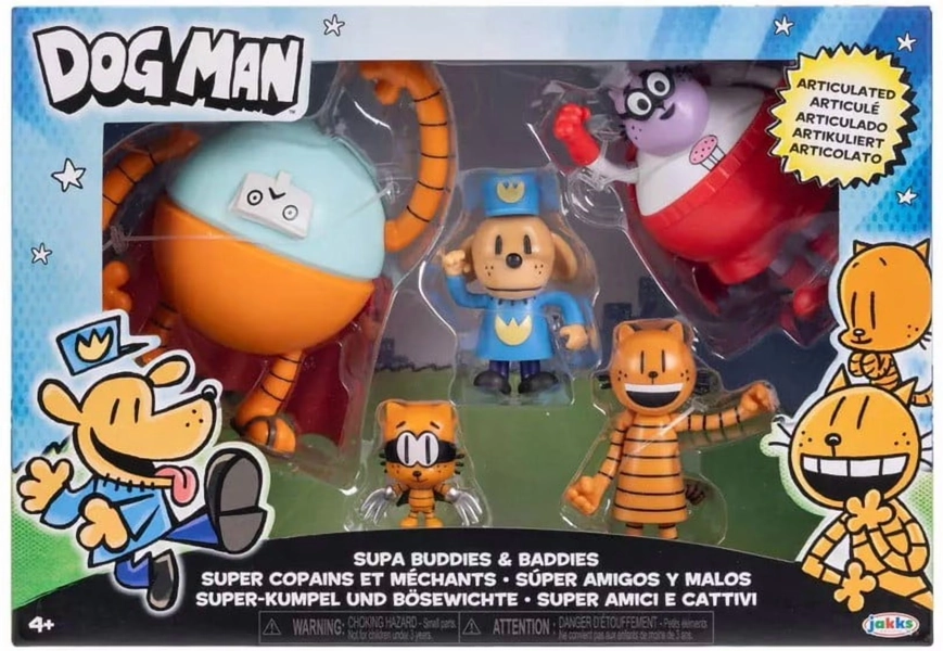 Dog Man Supa Cat Supa Buddies Action Figure 5-Pack - Walmart.com