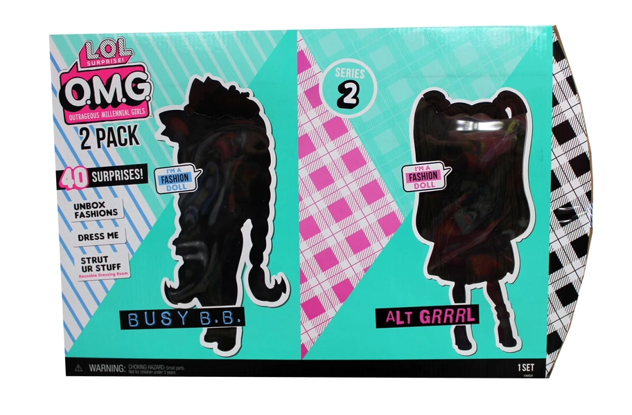 LOL Surprise OMG Series 2 Busy B.B. & Alt Grrrl Fashion Doll 2-Pack - Walmart.com