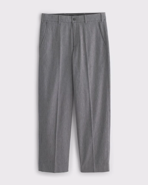 Linen-Blend Baggy Trouser