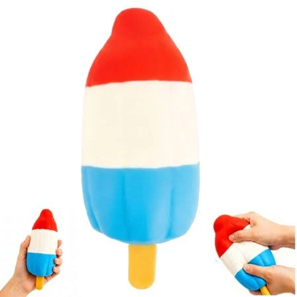 Giant Patriotic Popsicle Squishy Toy 20cm Big Slow Rise Squeeze Pop Ice Cream Squishies, Safe Non Toxic Tactile Sensory Play Toy, Stress Anxiety