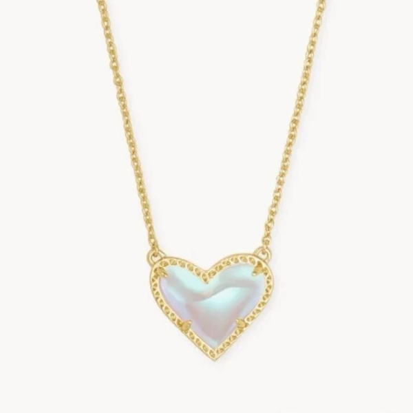 Kendra Scott Mother Of Pearl Heart Necklace
