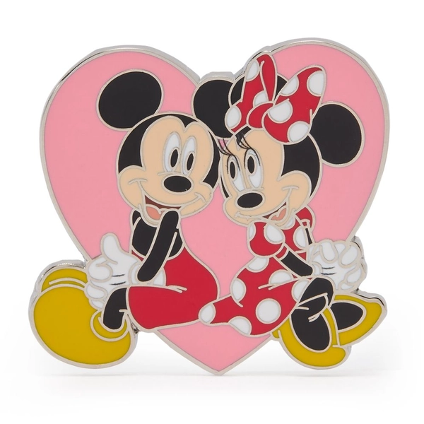 Mickey and Minnie Mouse Heart Pin | Disney Store
