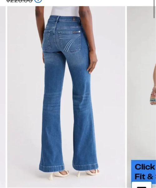 Dojo Mid Rise Flare Jeans 7 For All Mankind
