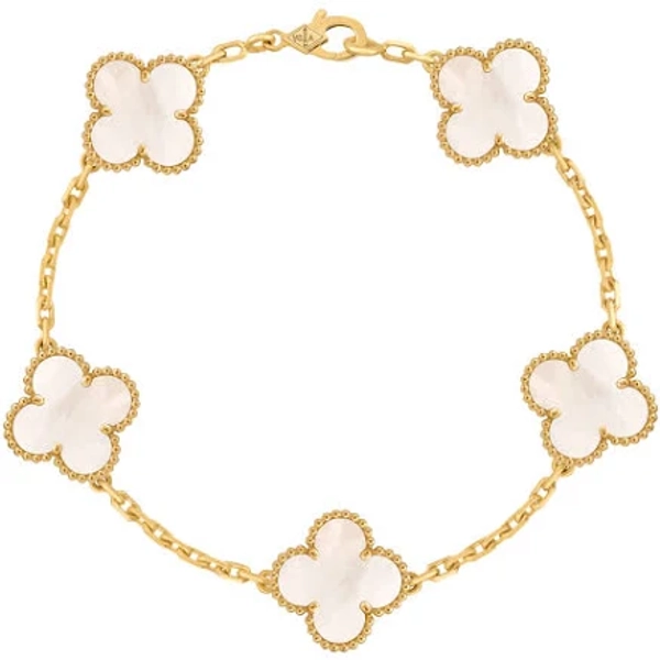 Van Cleef & Arpels Vintage Alhambra Yellow Gold Mother-of-Pearl Bracelet