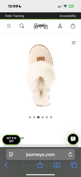 Womens UGG® Cozy Knit Slipper - Cream