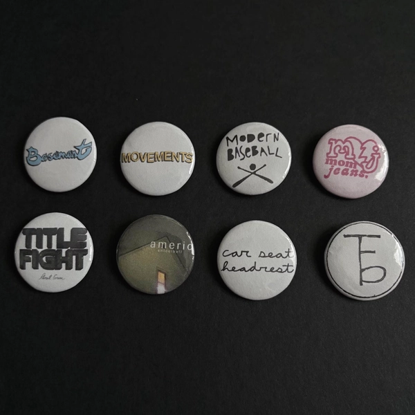 1.25" Midwest Emo Metal Pinback Buttons | Shoegaze, Post-Punk, Grunge, Rock