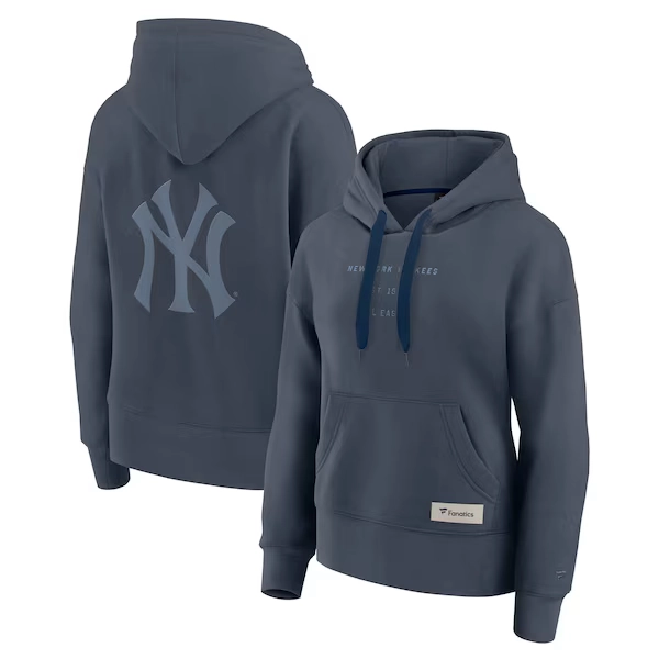 New York Yankees Fanatics Women's Elements Future Ground Subtle Tonal Pullover Hoodie - Blue