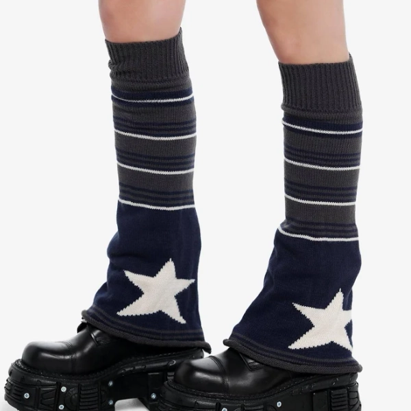 Stripe Star Leg Warmers