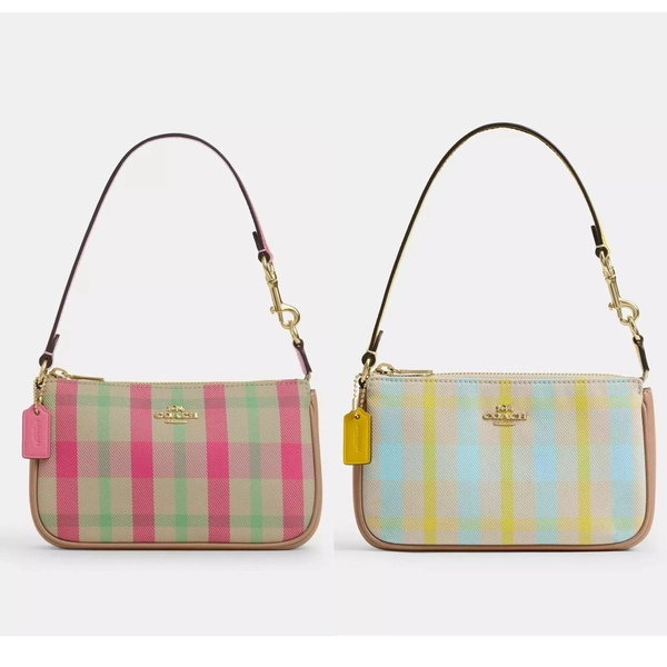 NWT Coach CBK65 Nolita 19 With Plaid Print  Jacquard Smooth Leather $188
