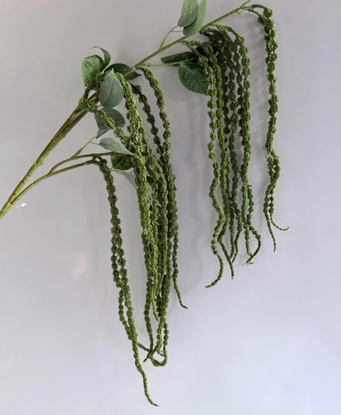 Amaranth Stem Spray Green Faux Silk Flowers Amaranthus Hanging Flowers Artificial Wedding