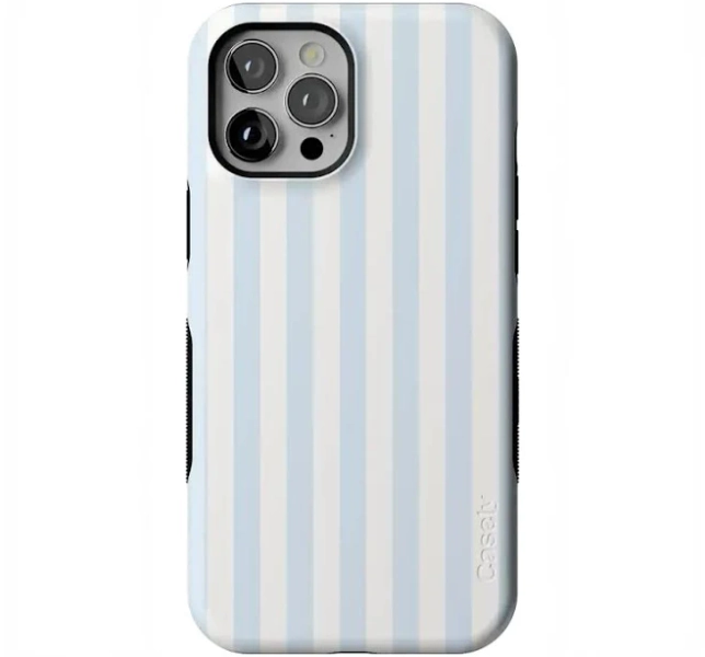 Casely iPhone 12 Pro Compatible with MagSafe Blue Stripes | Sunday Best Case Bold Flex + MagSafe