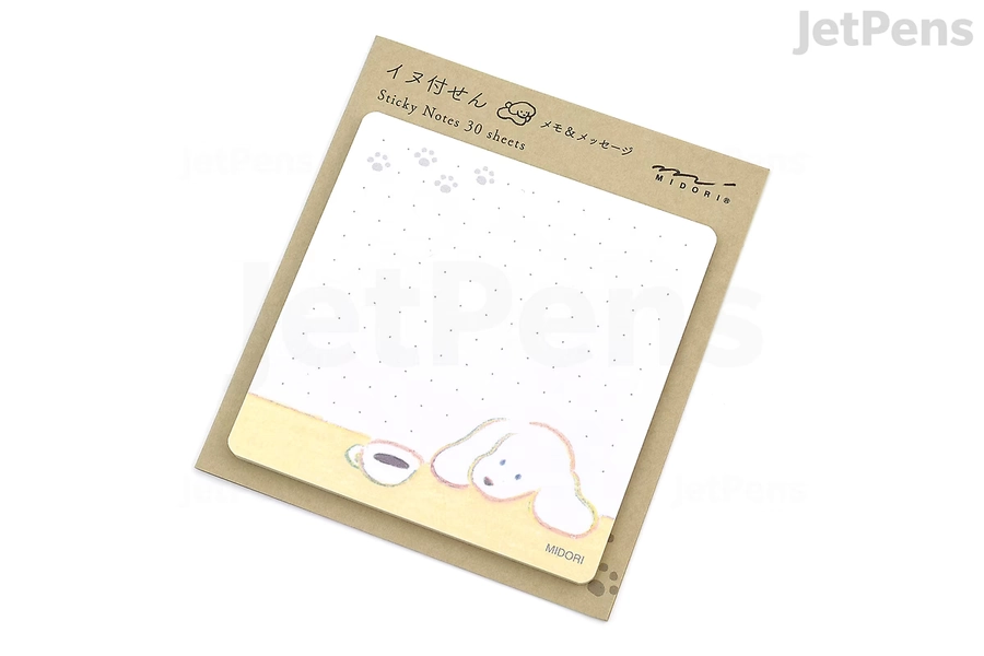 Midori Dog Sticky Notes - Coffee and Dog | JetPens
