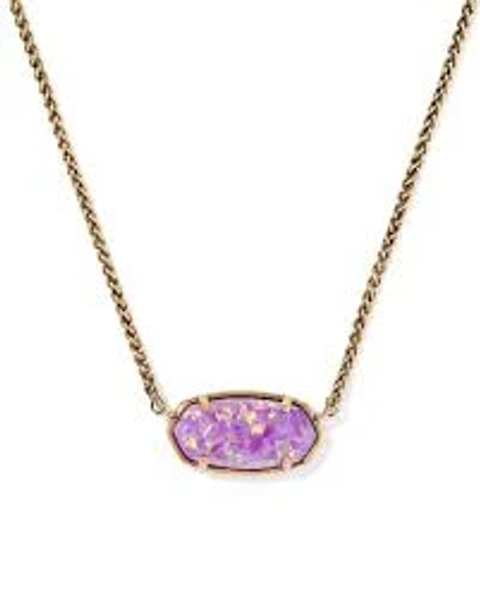 Dolly Parton x Kendra Scott Elisa Vintage Gold Kyocera Opal Short Pendant Necklace