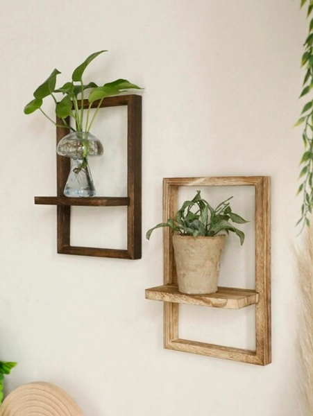 1pc Wood Floating Shelves, Rustic Wood Shelves For Wall Storage, Wall Mounted Wooden Display Shelf For Bedroom Kitchen, Floating Shelves For Wall Shelf Over Toilet Small Wall Mounted Farmhouse Decor,Home Decor ,Room Decor,Wall Decor Gifts Birthday Graduation