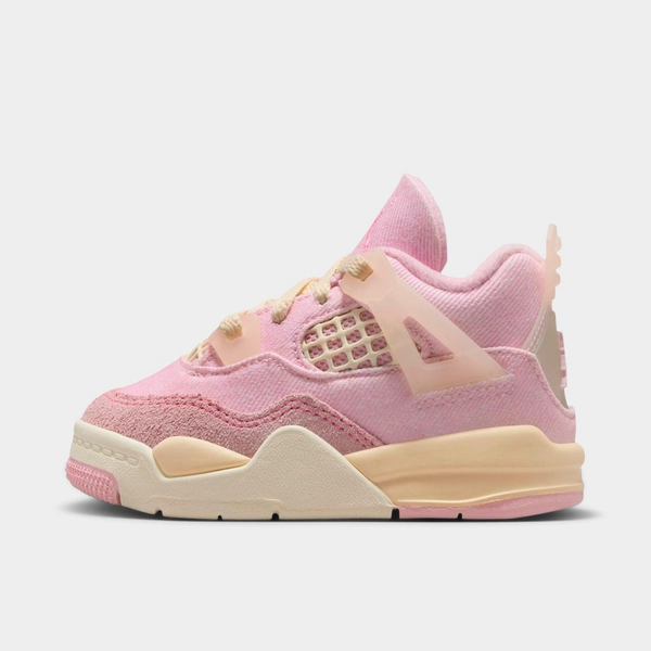 Kids' Toddler Air Jordan Retro 4 Textile Basketball Shoes - Size 4.0