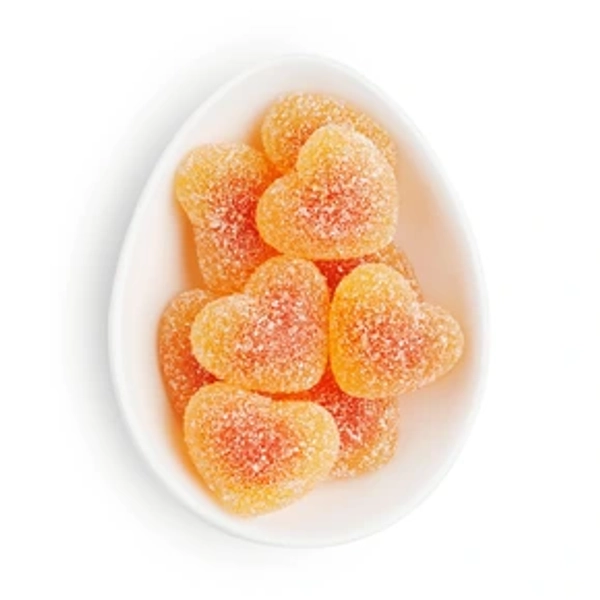 Peach Bellini Gummy Hearts