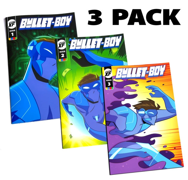 Bullet-Boy #1-3 Physical Edition Bundle — XanderFlicks | Home of Bullet-Boy and Camera Man 