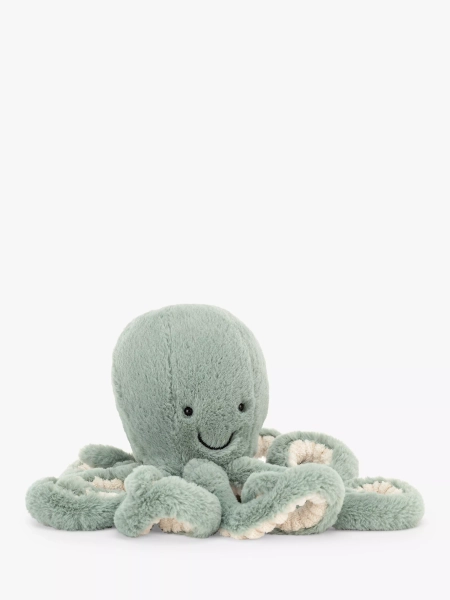 Jellycat Odyssey Octopus Soft Toy, Small, Green