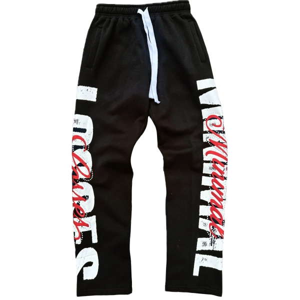 ML Red Rhinestone Sweatpants
