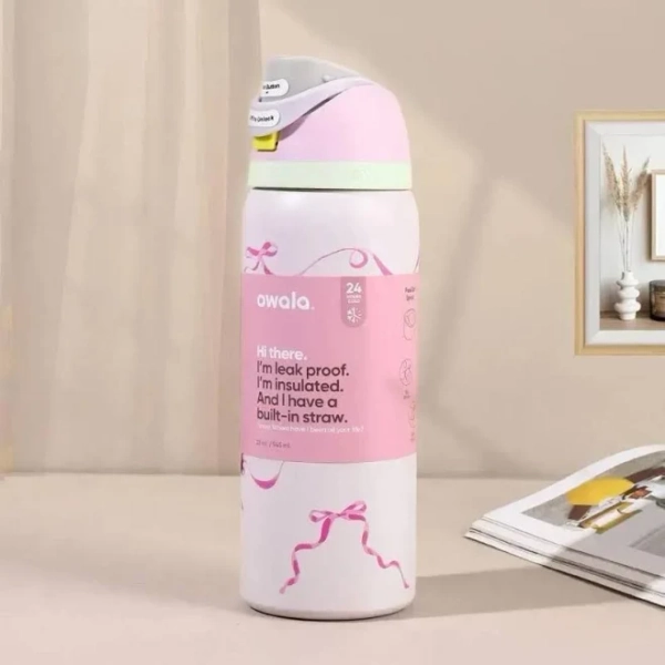 Owala Pink Bows 32oz