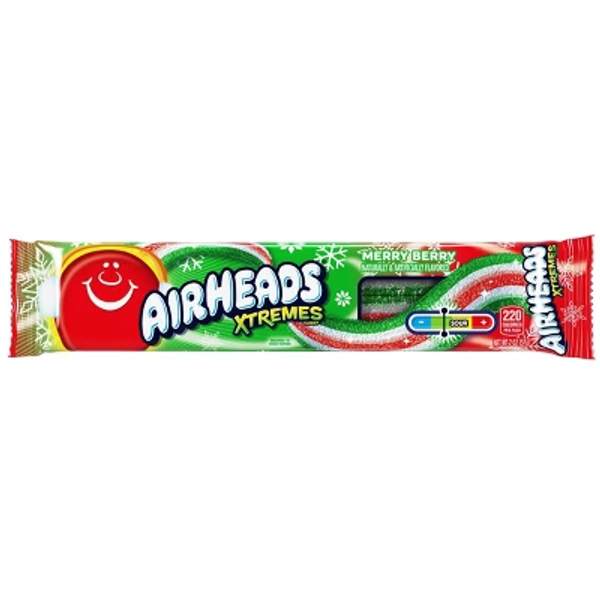Airheads Xtremes Christmas Belts Chewy Candy - 2oz