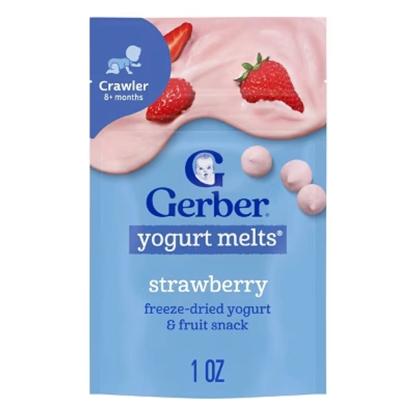 Gerber Toddler Snacks Strawberry Yogurt Melts - 1oz