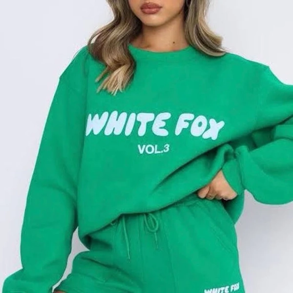 White Fox Offstage Oversized Crewneck & Shorts Set | S/M