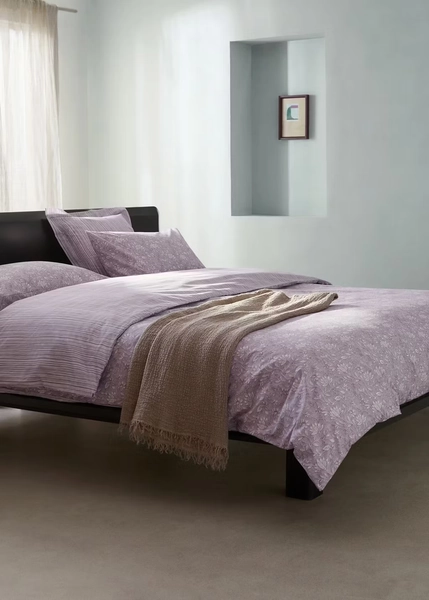 Housse de couette réversible fleur rayures Lit 180/200 cm - Home | MANGO France métropolitaine