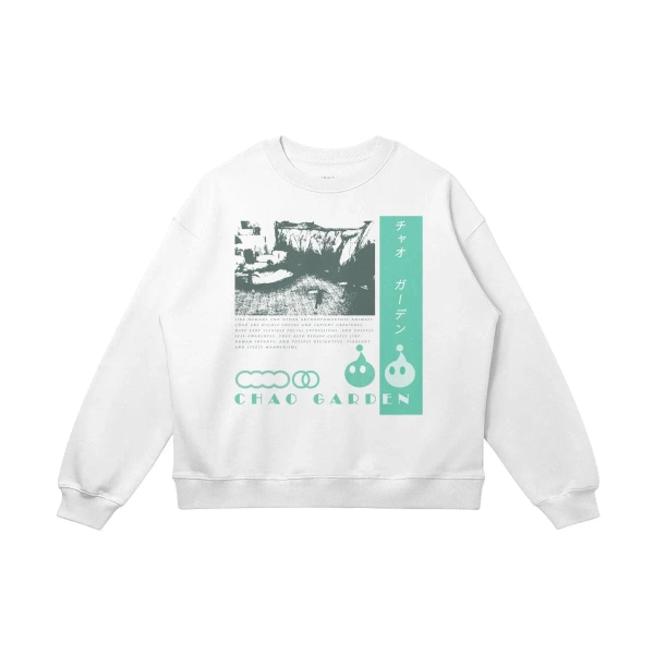 Sweat-shirt Sonic Adventure : Crewne oversize à épaules tombantes Chao Garden
