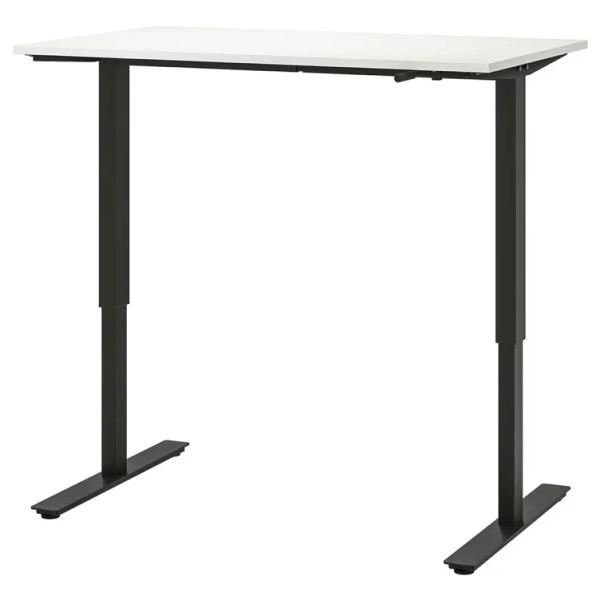 TROTTEN Bureau zit/sta - wit/antraciet 120x70 cm