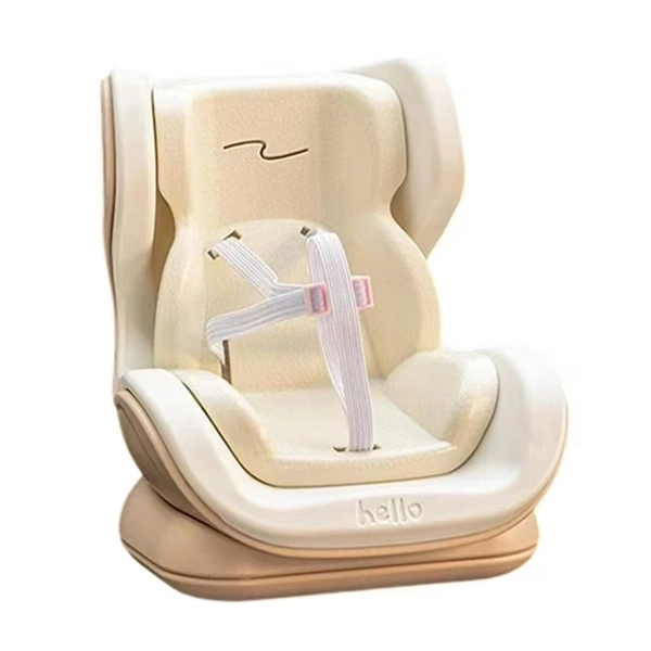 Car Seat for Dolls with Soft Plush Cushion, 6x5x3 Inch Mini Doll Chair with Vent Clip and Desktop Stand, Cute Car Ornament and Collectible Gift(Beige)