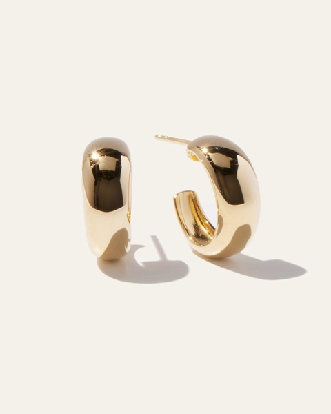 Chunky Hoops in Sterling Silver