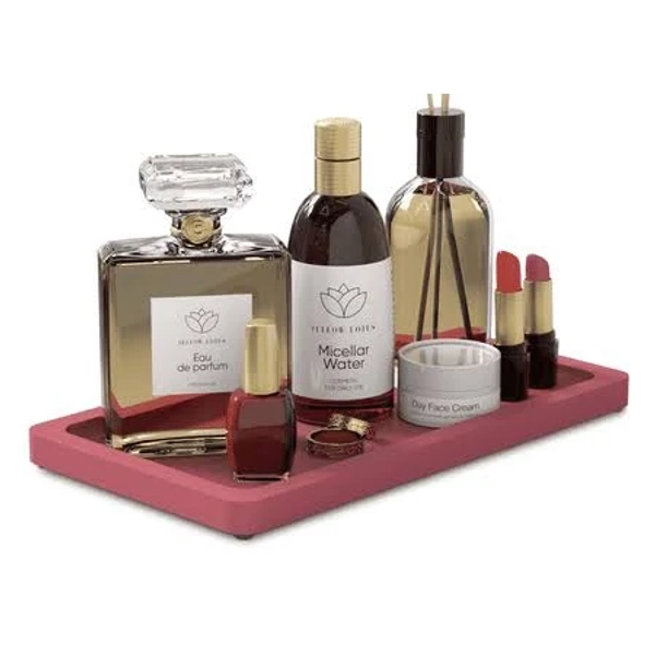 Yellow Lotus Small Pink Bamboo Perfume Tray