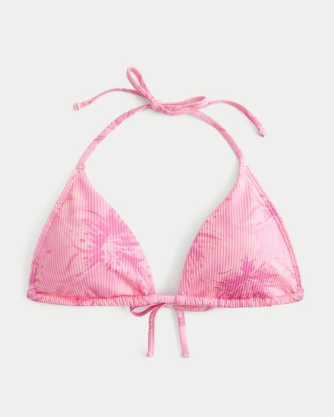 Ribbed Triangle Bikini Top
